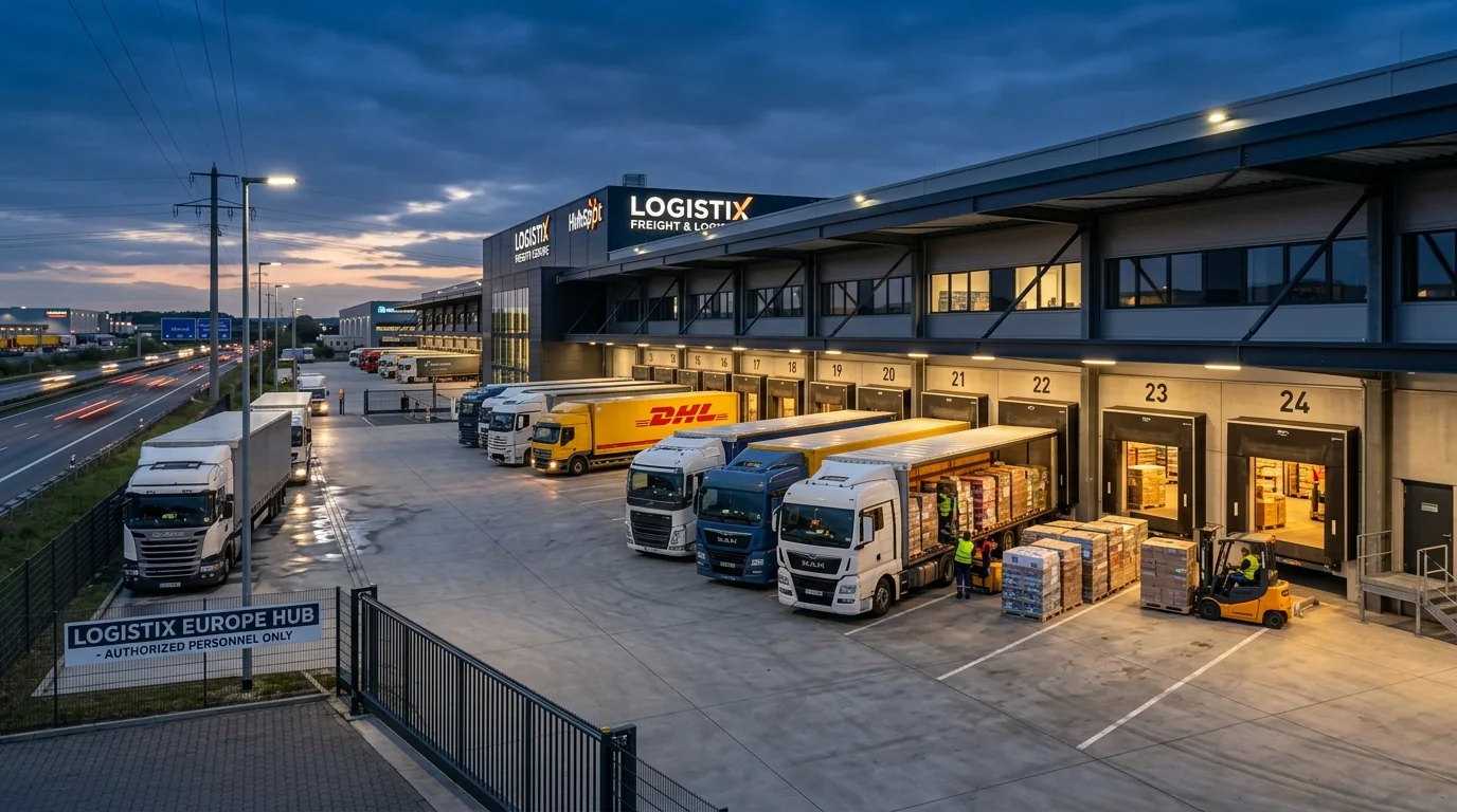 Logistikzentrum der Medlife GmbH mit LKW-Verladestationen und europäischem Distributionsnetz